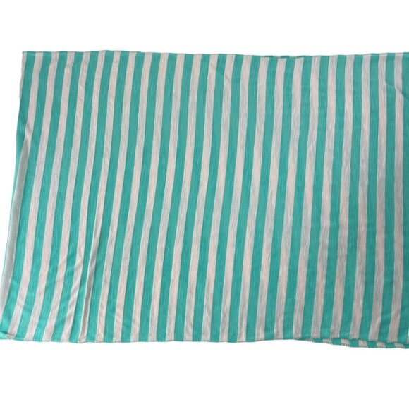 Charming Charlie Teal & Creme Striped Infinity Scarf - Picture 2 of 4